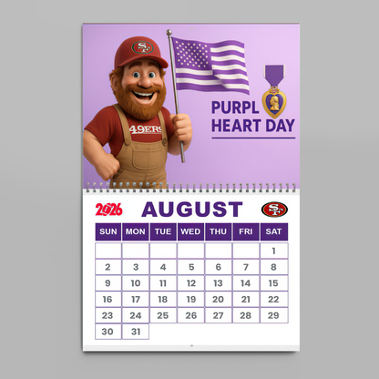 Premium NFL SF Wall Calendar 2026 V1 NMD TTV