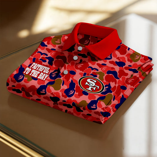 Premium NFL SF49 Urban Fade Camo Polo Shirt V13 NMD TTV