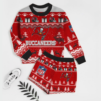 Premium NFL TB Holiday Sweatshirt & Shorts Set V1 NMD TTV