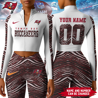 Premium NFL SFLong-Sleeve Crop Top Sports Jacket and Leggings V1 NMD TTV