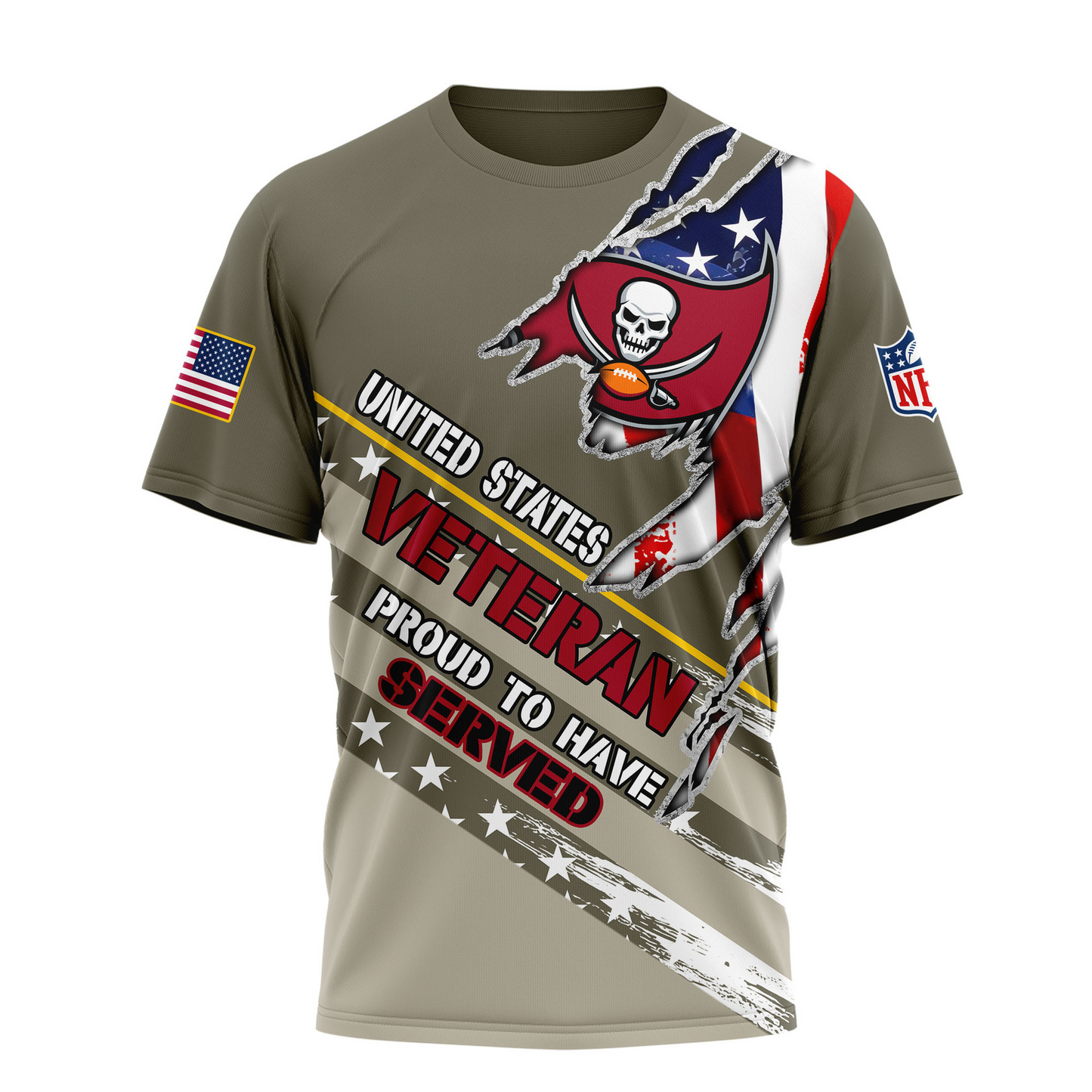 Premium NFL TB Proud U.S. Veteran T-shirt V1 NMD TTV