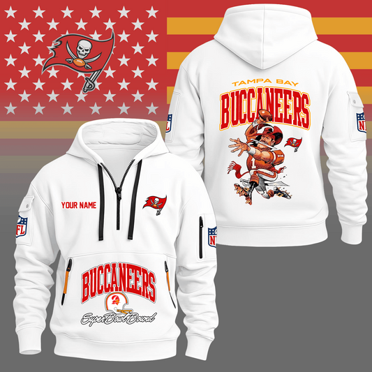 Premium NFL TB Super Bowl Hoodie Half Zipper V1 NMD TTV