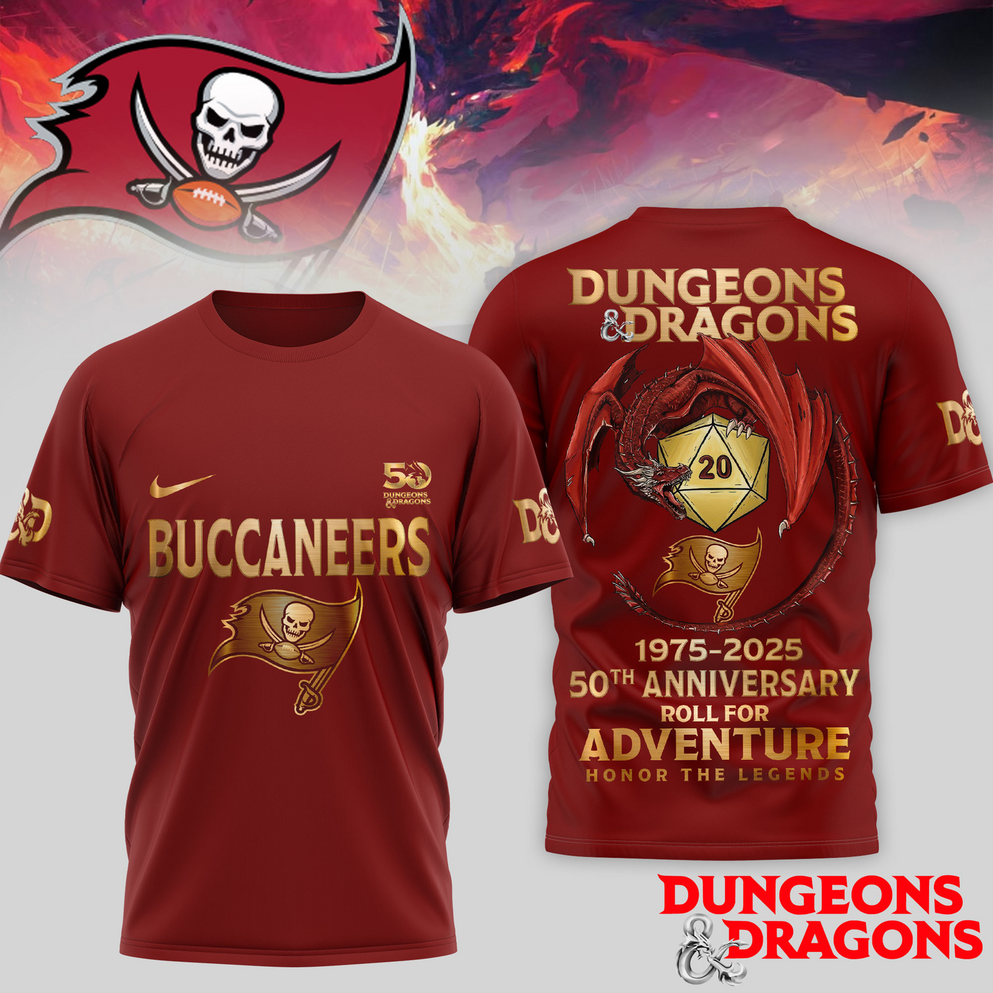 Premium NFL TB x Dungeons And Dragons 50th Anniversary Shirt V15 NMD TTV