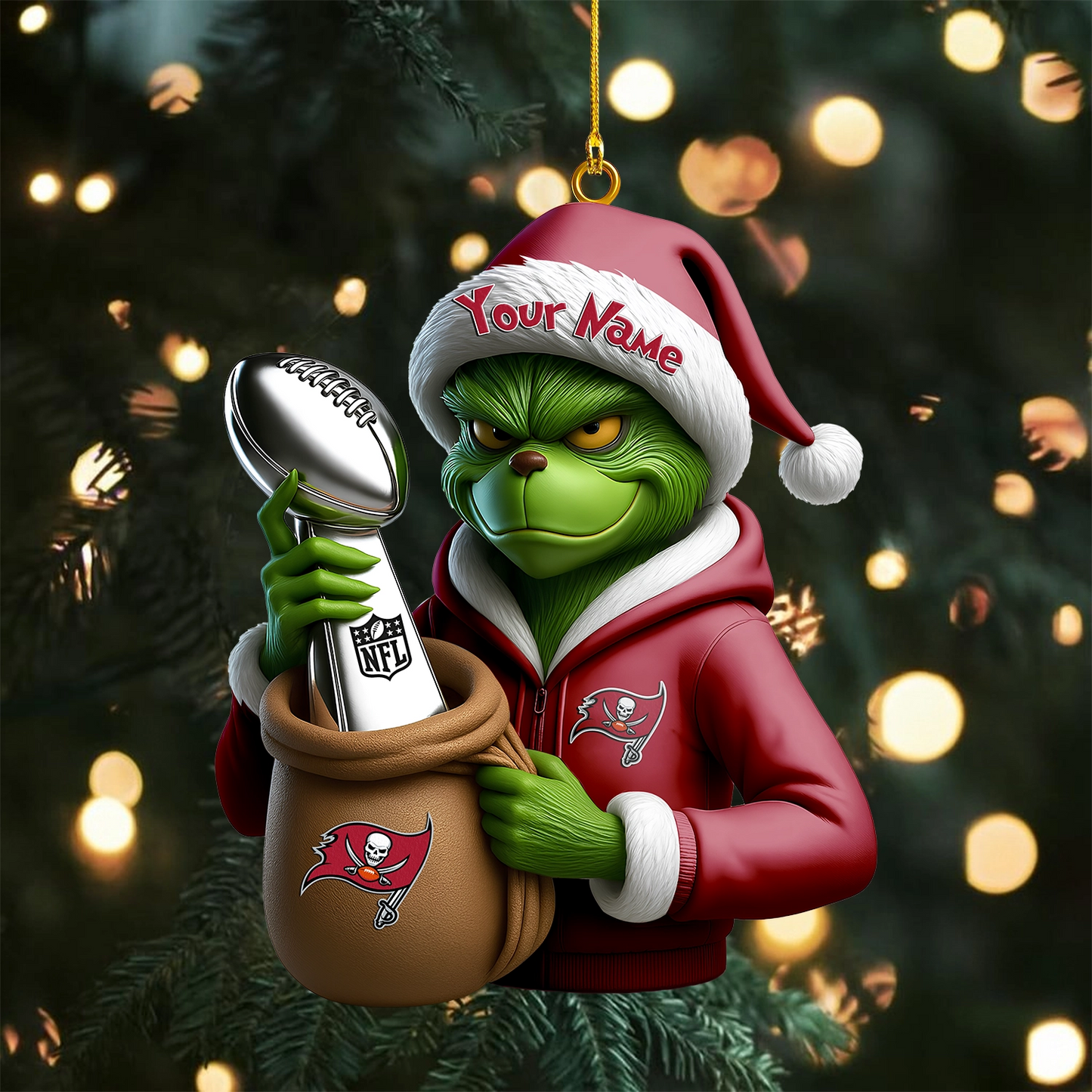 Premium NFL TB x The Grinch Christmas Ornament V1 NMD TTV