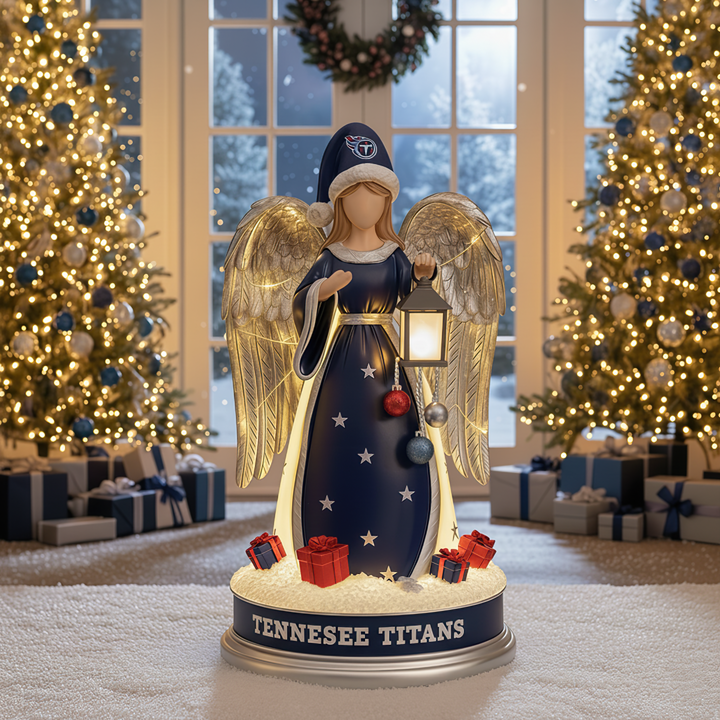 Premium NFL TEN Christmas Angel Statue Led Light V1 NMD TTV