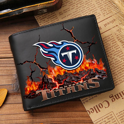 Premium NFL TEN Cracked Fire Leather Wallet V1 NMD TTV