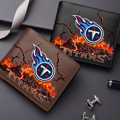 Premium NFL TEN Cracked Fire Leather Wallet V1 NMD TTV