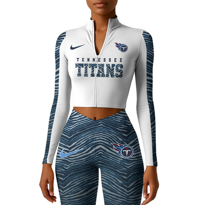 Premium NFL TEN Long-Sleeve Crop Top Sports Jacket and Leggings V1 NMD TTV
