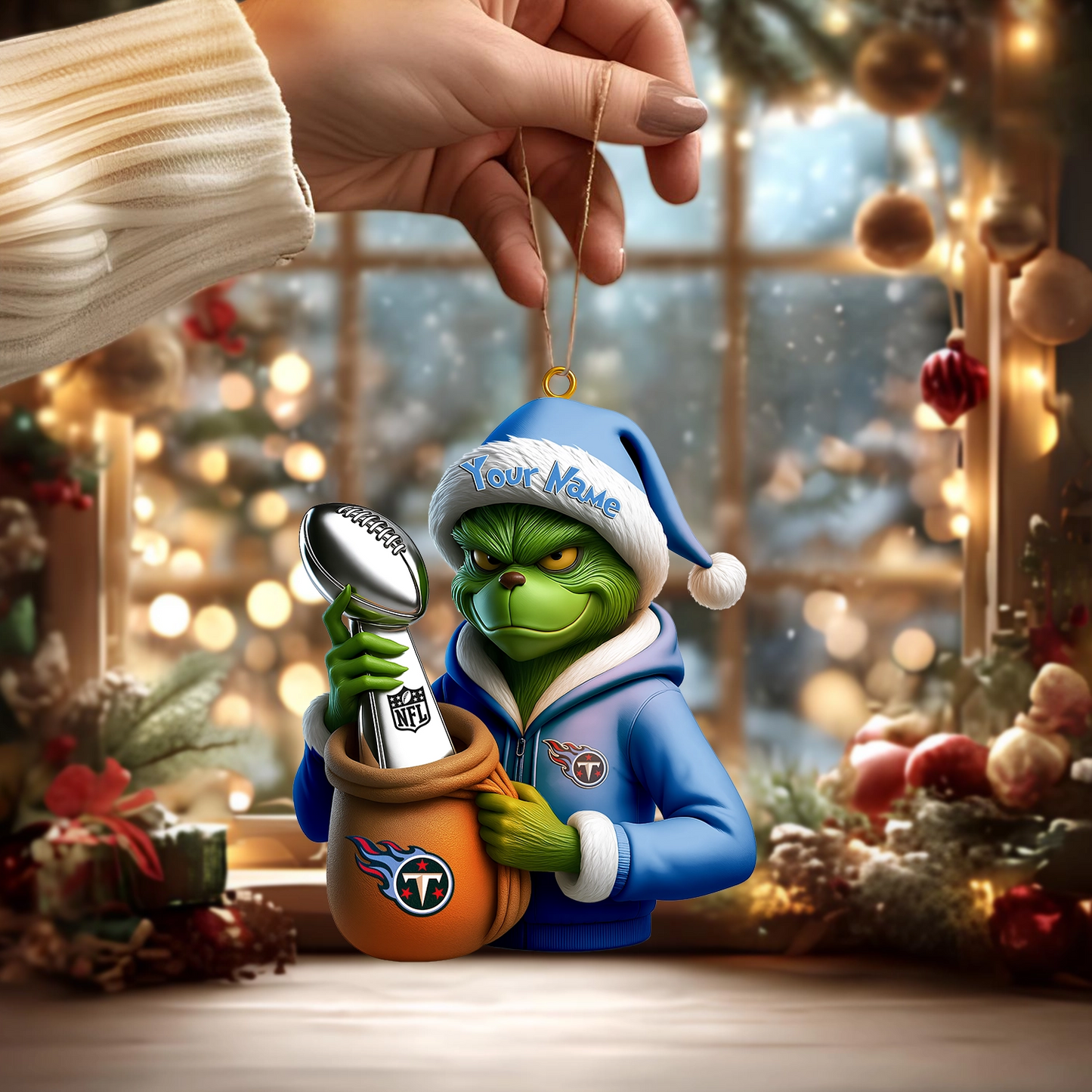 Premium NFL TEN x The Grinch Christmas Ornament V1 NMD TTV