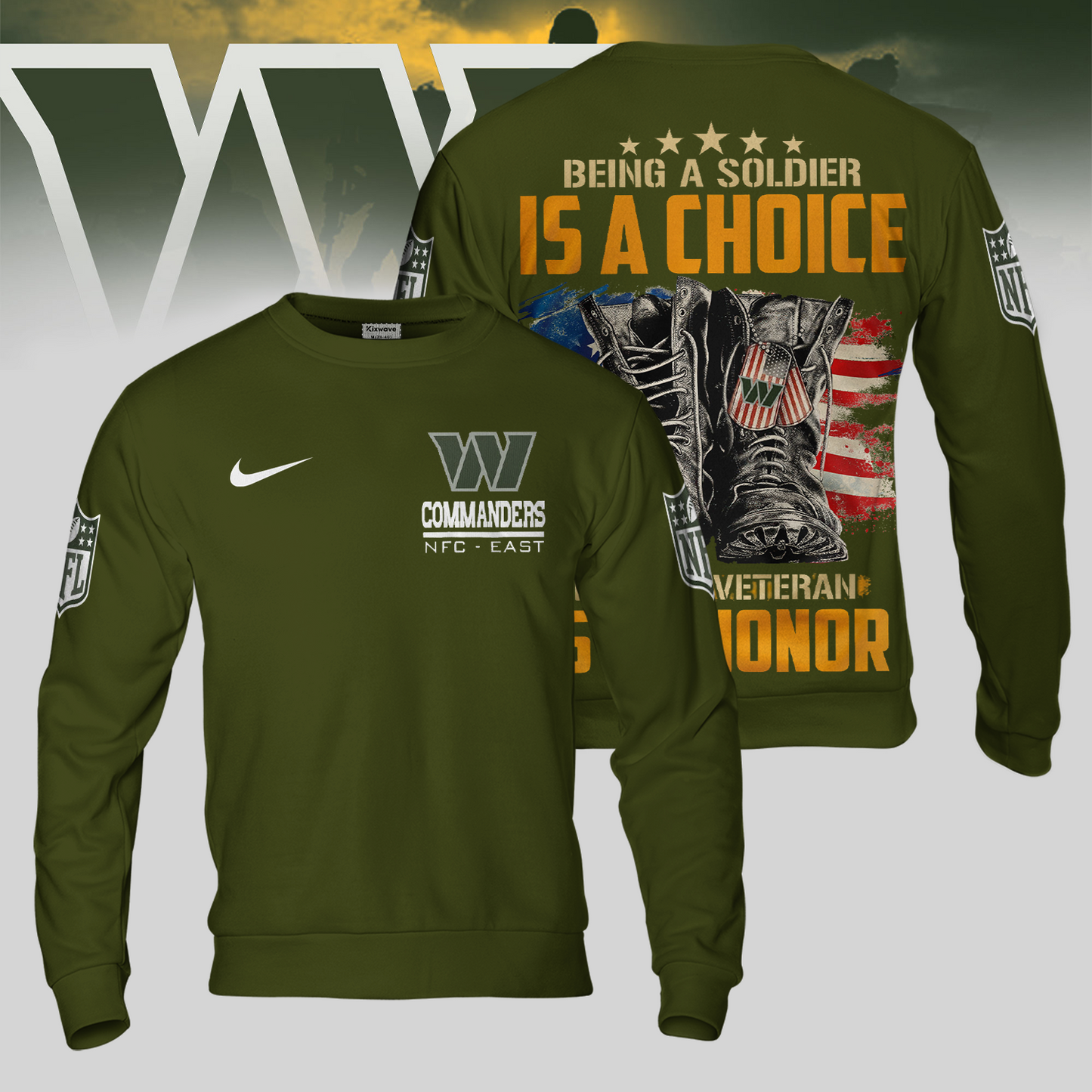 Premium NFL WAS Army Veteran Shirt V1 NMD 221025 TTV