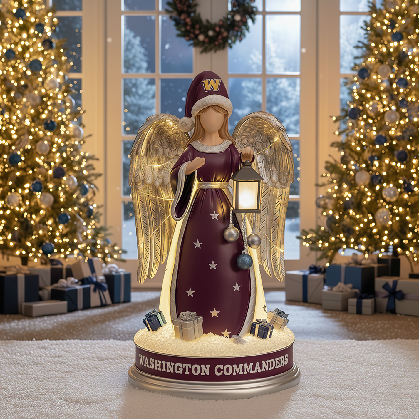 Premium NFL WAS Christmas Angel Statue Led Light V1 NMD TTV