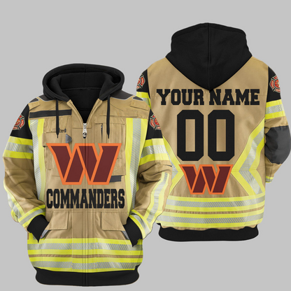 Premium NFL WAS Firefighter Zip Hoodie V1 NMD TTV