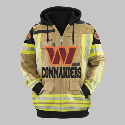 Premium NFL WAS Firefighter Zip Hoodie V1 NMD TTV