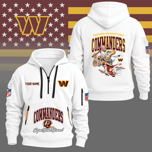 Premium NFL WAS Super Bowl Hoodie Half Zipper V1 NMD TTV