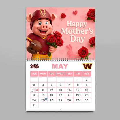 Premium NFL WAS Wall Calendar 2026 V1 NMD TTV