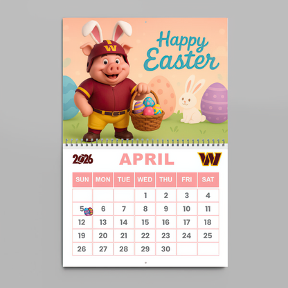 Premium NFL WAS Wall Calendar 2026 V1 NMD TTV