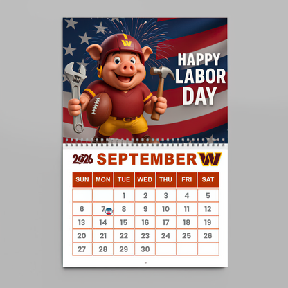 Premium NFL WAS Wall Calendar 2026 V1 NMD TTV