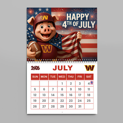 Premium NFL WAS Wall Calendar 2026 V1 NMD TTV