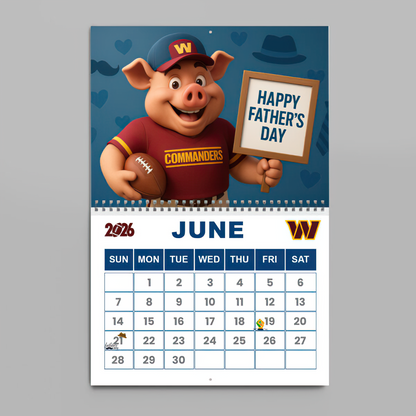 Premium NFL WAS Wall Calendar 2026 V1 NMD TTV