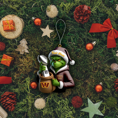 Premium NFL WAS x The Grinch Christmas Ornament V1 NMD TTV