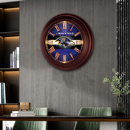 PREMIUM NFL x BAL ATOMIC WALL CLOCK NDT TDT