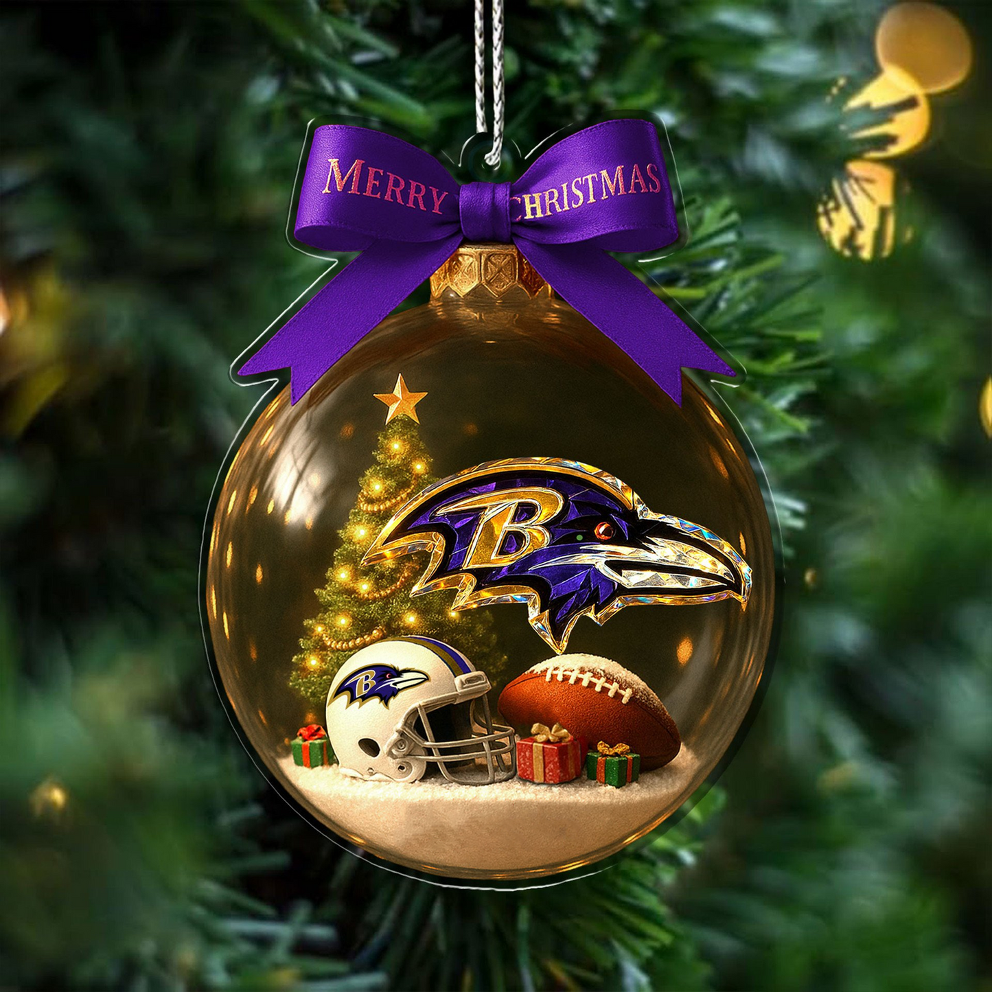 Premium NFL X BAL Christmas Ornaments NDT TDT
