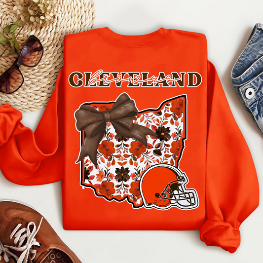 Premium NFL x CLE Cozy State Bow Sweatshirt TUANND TANTD