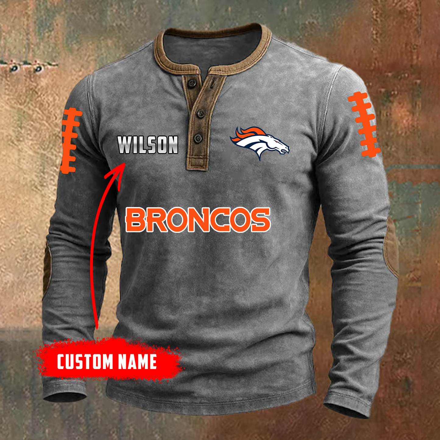 PREMIUM NFL X DEN LONG SLEEVE SHIRT NDT TDT