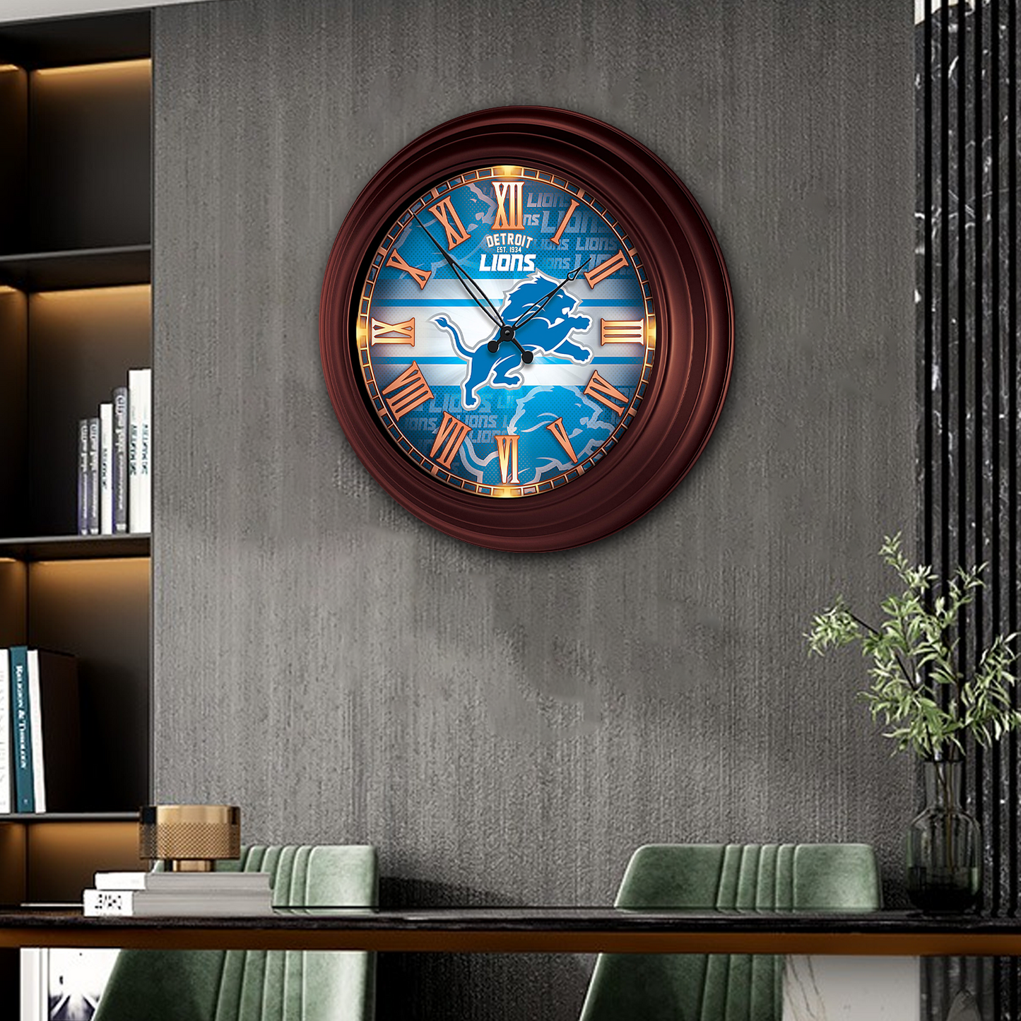 PREMIUM NFL x DET ATOMIC WALL CLOCK NDT TDT