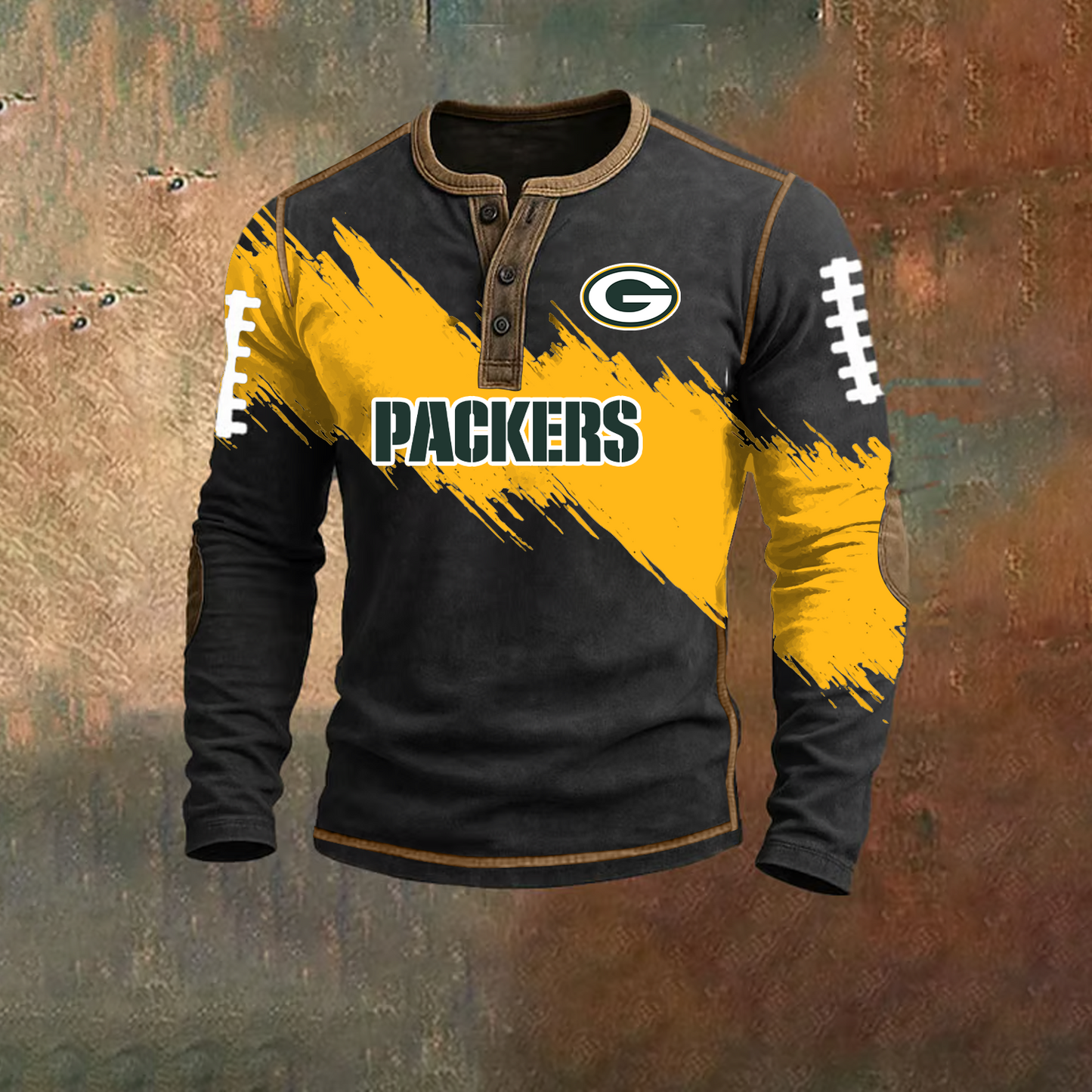 PREMIUM NFL X GB HENLEY LONG SLEEVE OUTFIT SHIRT NDT TDT