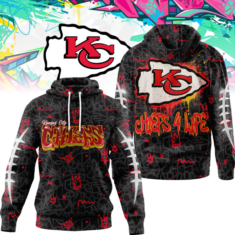 Premium NFL X KCC Special Graffiti My Team 4 Life Hoodie NDT TDT