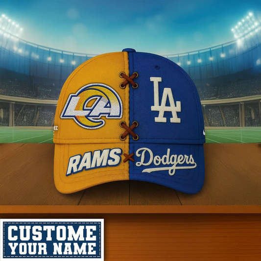 Premium NFL x MLB LAR & LAD Crossover Custom Cap V1 NMD TTV