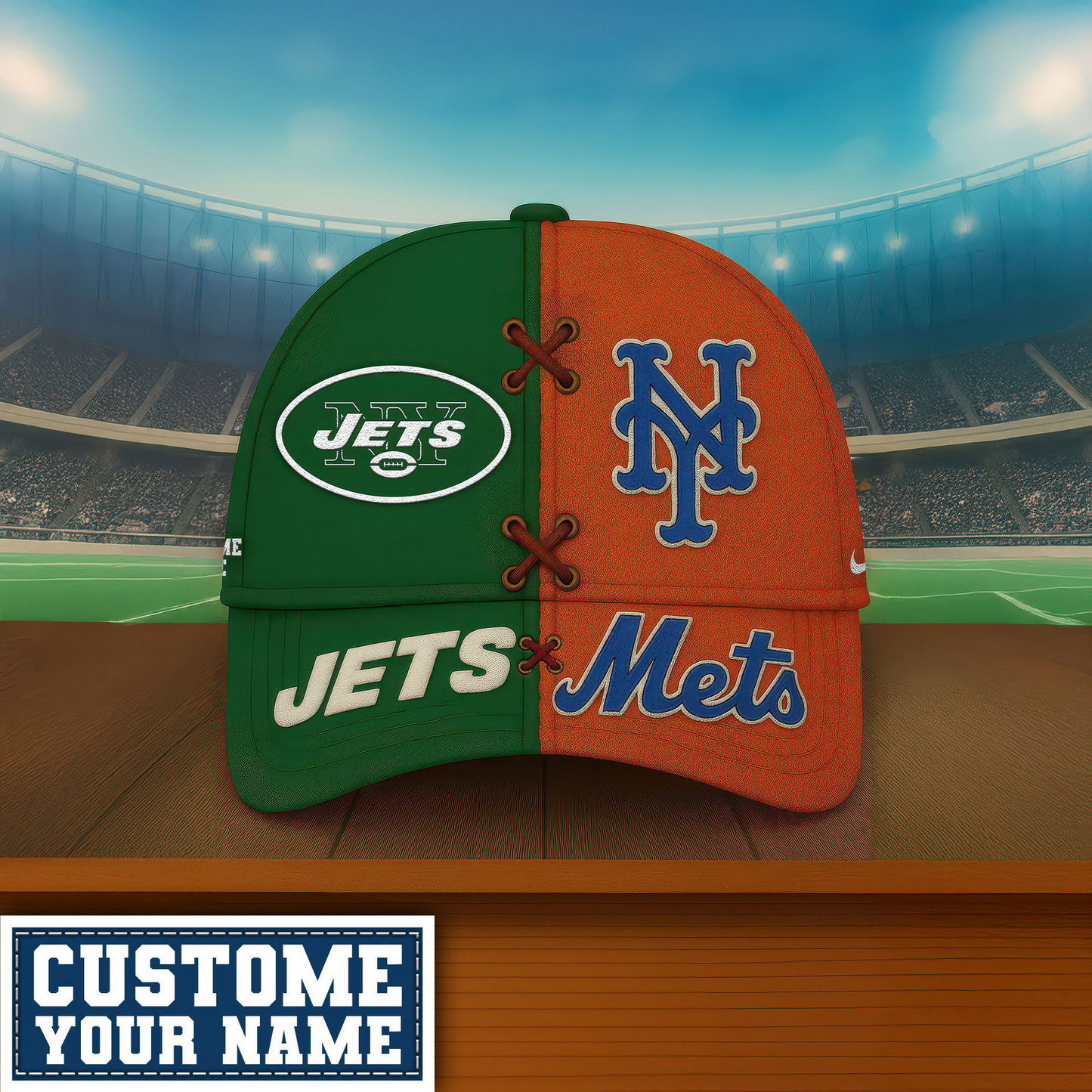 Premium NFL x MLB NYJ & NYM Crossover Custom Cap V1 NMD TTV