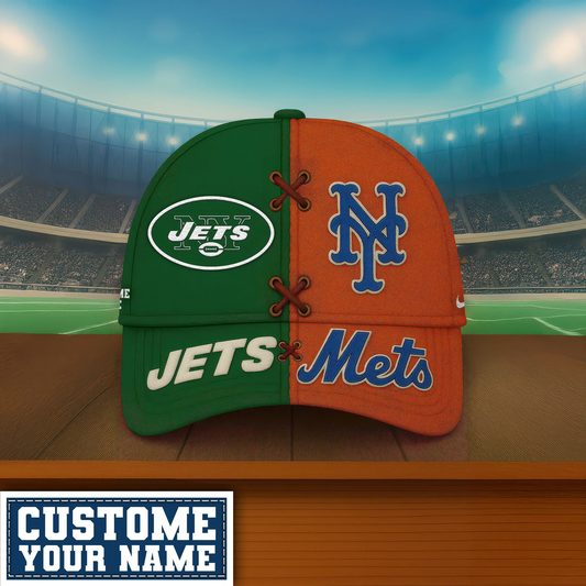 Premium NFL x MLB NYJ & NYM Crossover Custom Cap V1 NMD TTV