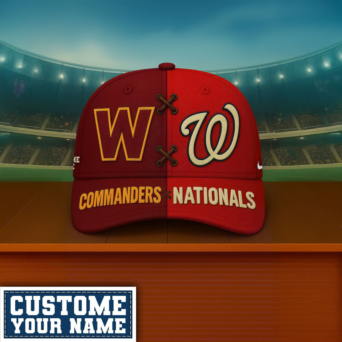 Premium NFL x MLB WAS & WN Crossover Custom Cap V1 NMD TTV