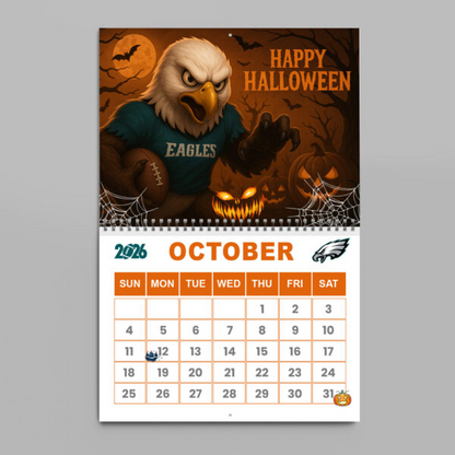 Premium NFL X PHIL  2026 Wall Calendar NDT NHM