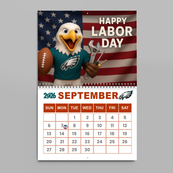 Premium NFL X PHIL  2026 Wall Calendar NDT NHM