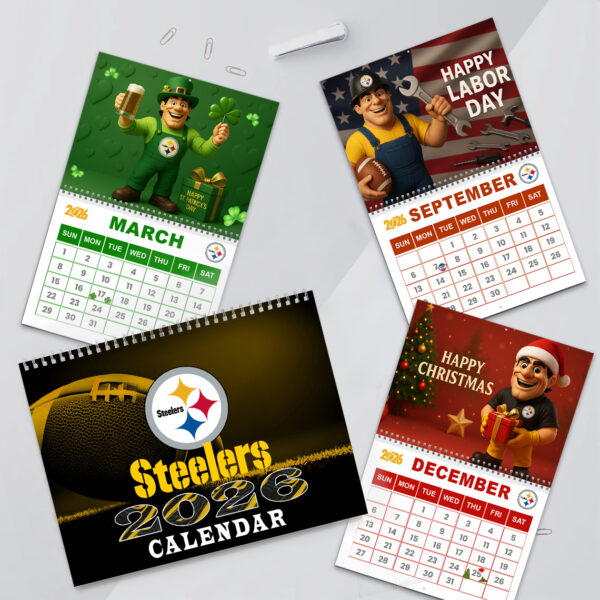Premium NFL X PIT 2026 Wall Calendar NDT NHM