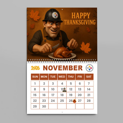 Premium NFL X PIT 2026 Wall Calendar NDT NHM