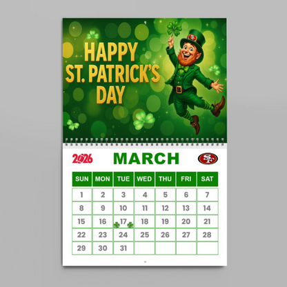 Premium NFL X SF  2026 Wall Calendar NDT NHM