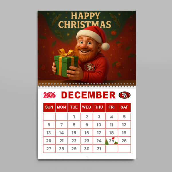 Premium NFL X SF  2026 Wall Calendar NDT NHM