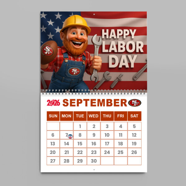 Premium NFL X SF  2026 Wall Calendar NDT NHM