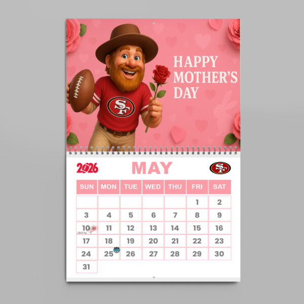 Premium NFL X SF  2026 Wall Calendar NDT NHM