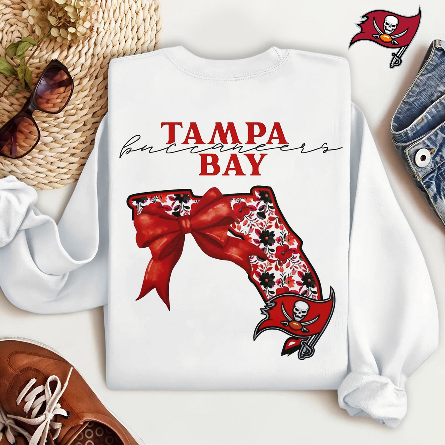 Premium NFL x TB Cozy State Bow Sweatshirt TUANND TANTD