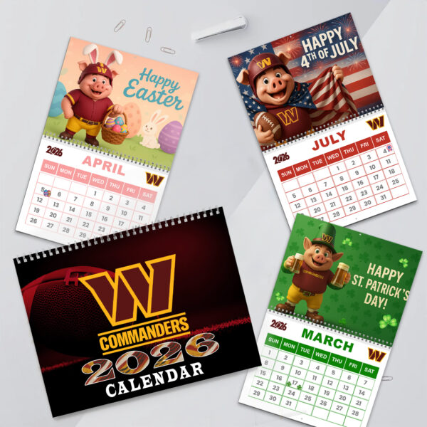 Premium NFL X WAS   2026 Wall Calendar NDT NHM