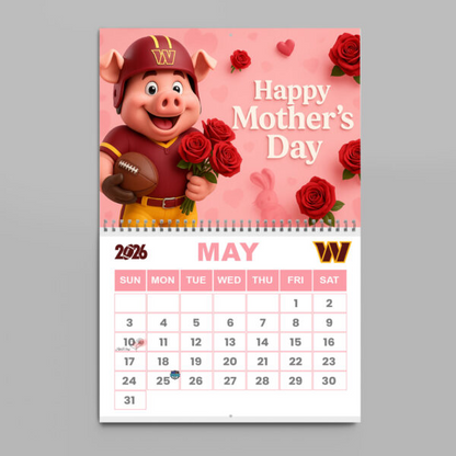 Premium NFL X WAS   2026 Wall Calendar NDT NHM