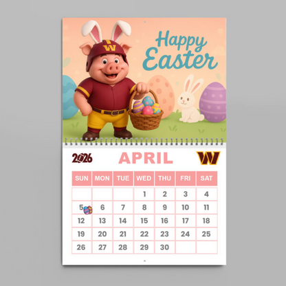 Premium NFL X WAS   2026 Wall Calendar NDT NHM