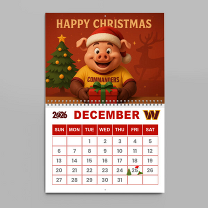 Premium NFL X WAS   2026 Wall Calendar NDT NHM