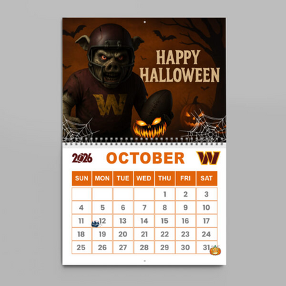 Premium NFL X WAS   2026 Wall Calendar NDT NHM
