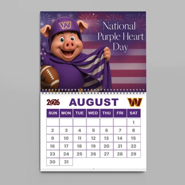 Premium NFL X WAS   2026 Wall Calendar NDT NHM